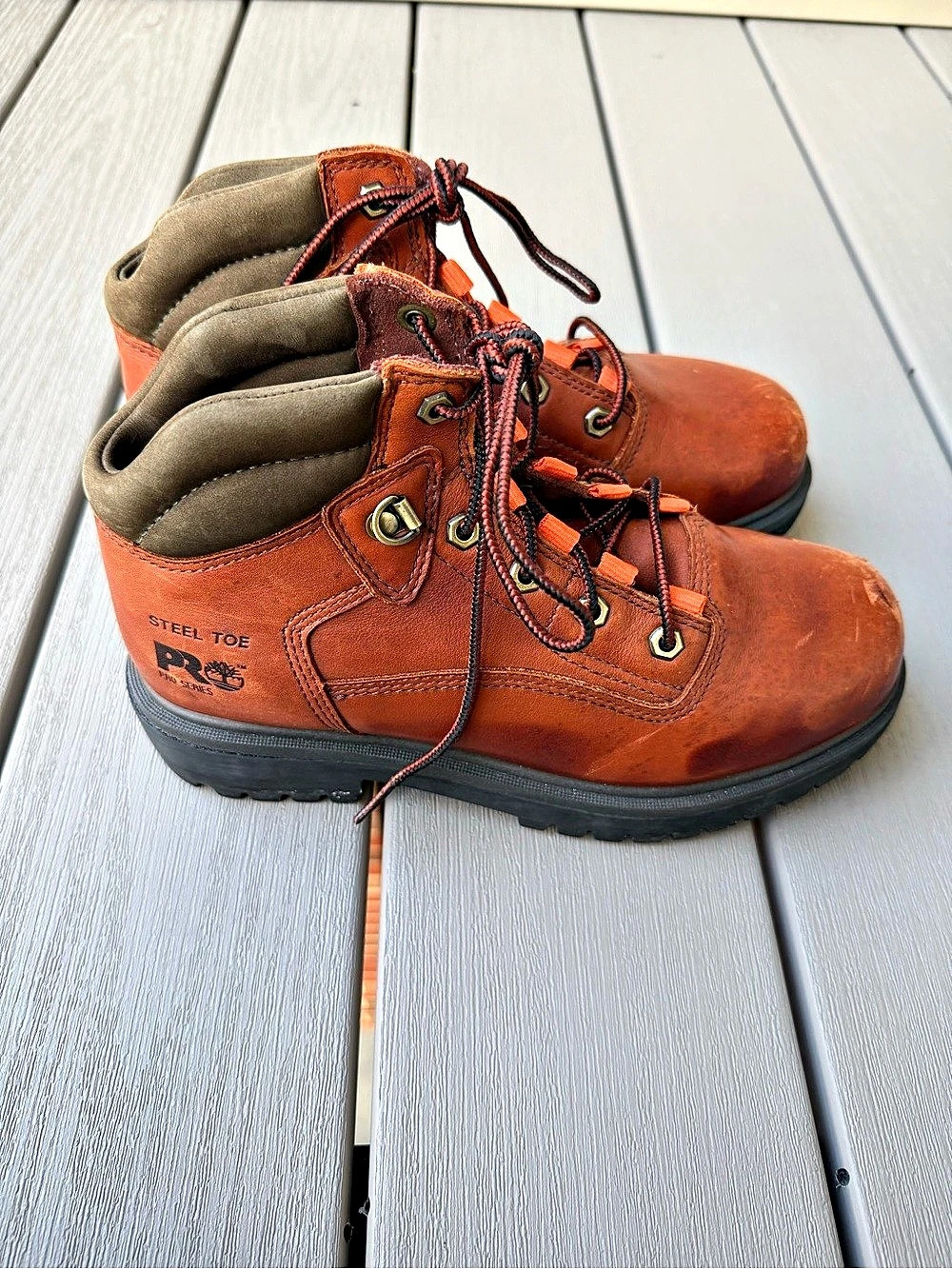 Timberland PRO Men’s 7.5M Waterproof Steel Toe Leather Work Boots Brown